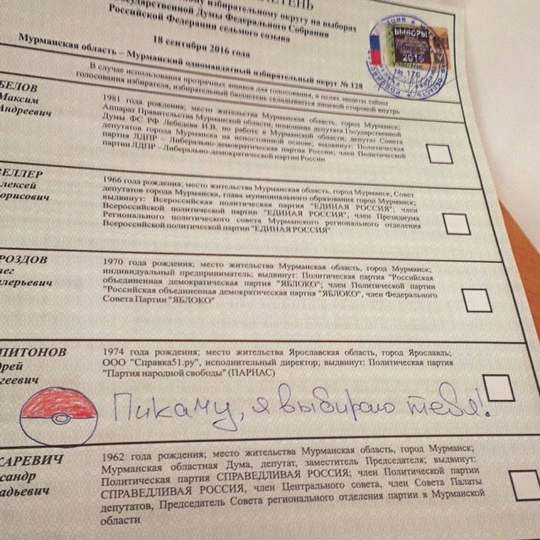 Смешные бюллетени