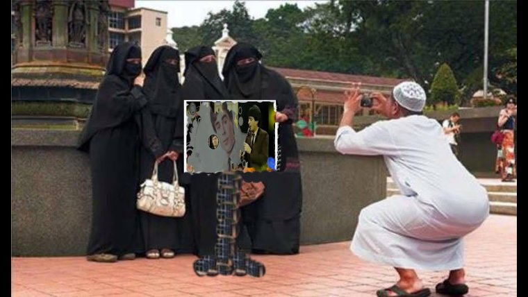 Много женщин в парандже