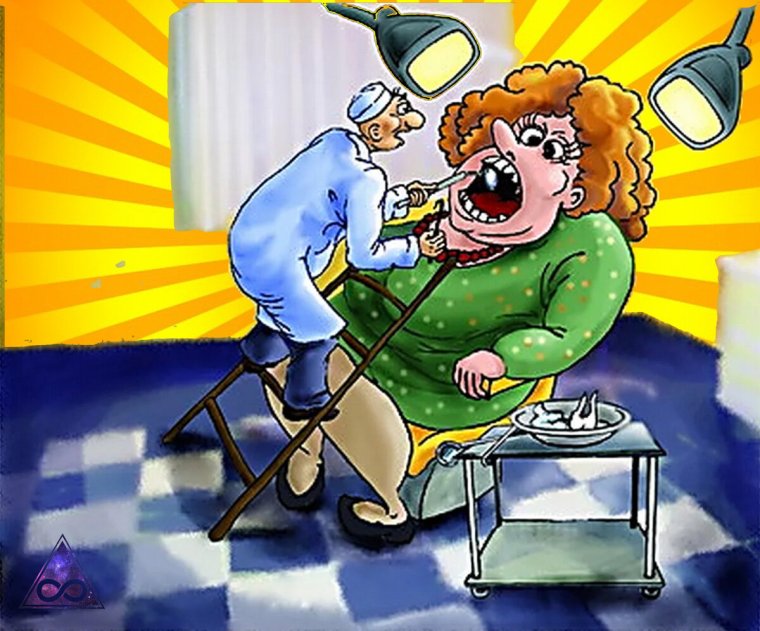 Челюсть у стоматолога в кабинете