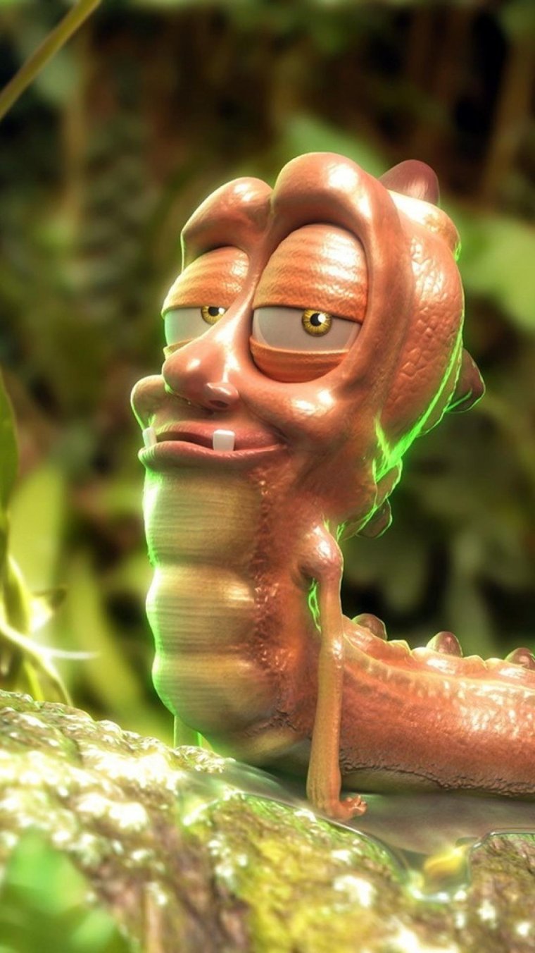 Прикольный червяк