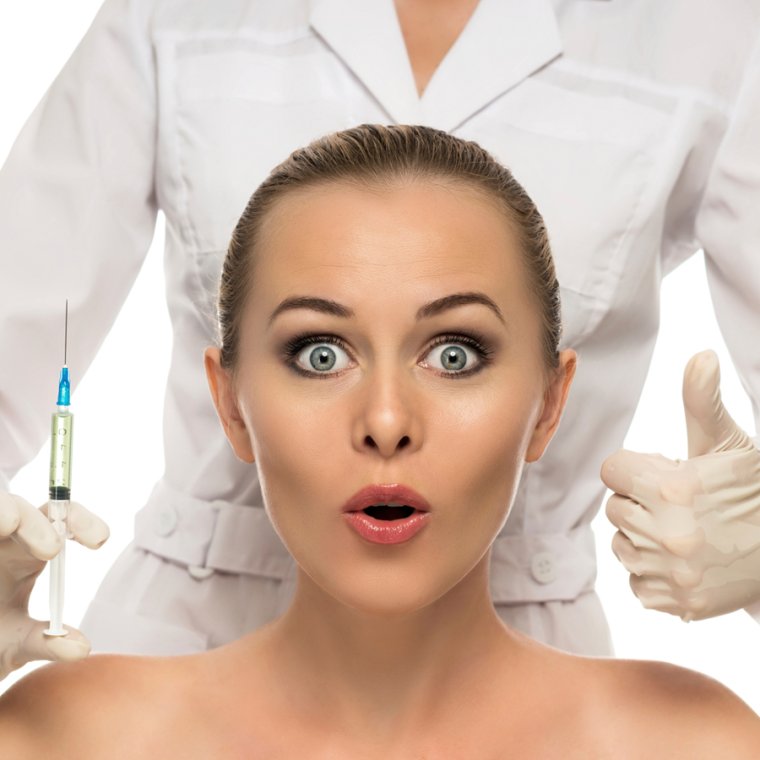 Девушка удивление косметология