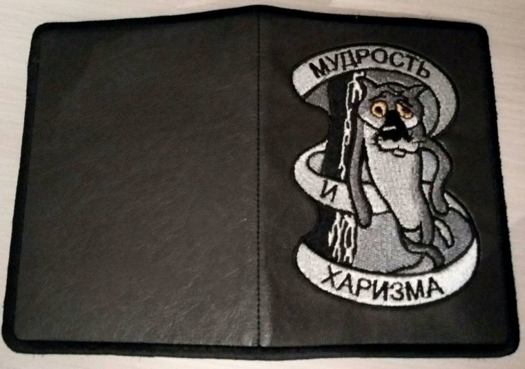 Вышитая обложка на паспорт