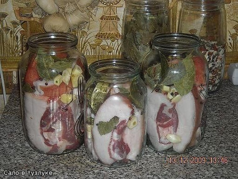 Консервирование сала в банках