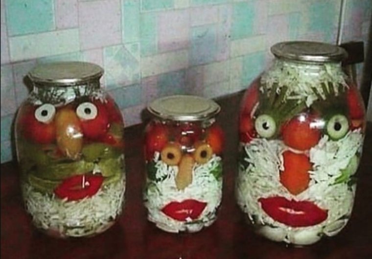 Прикольные заготовки в банках