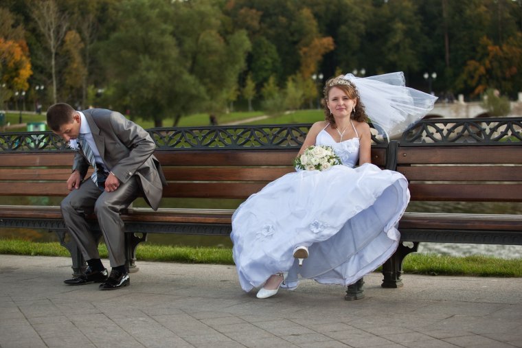 Смешные молодожены