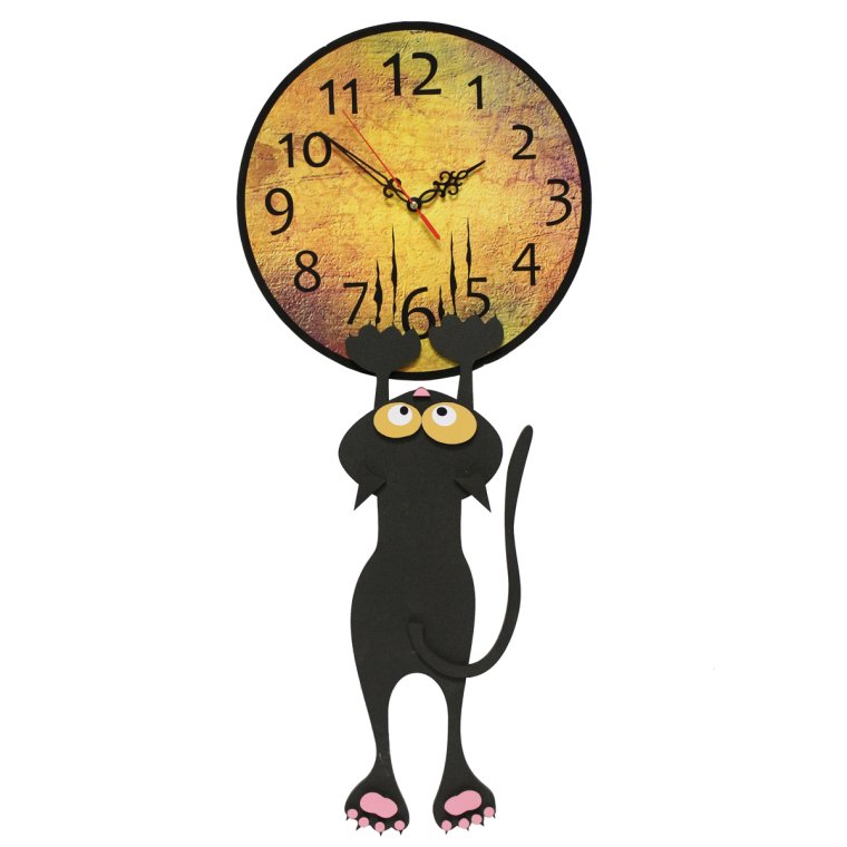 Часы настенные кот