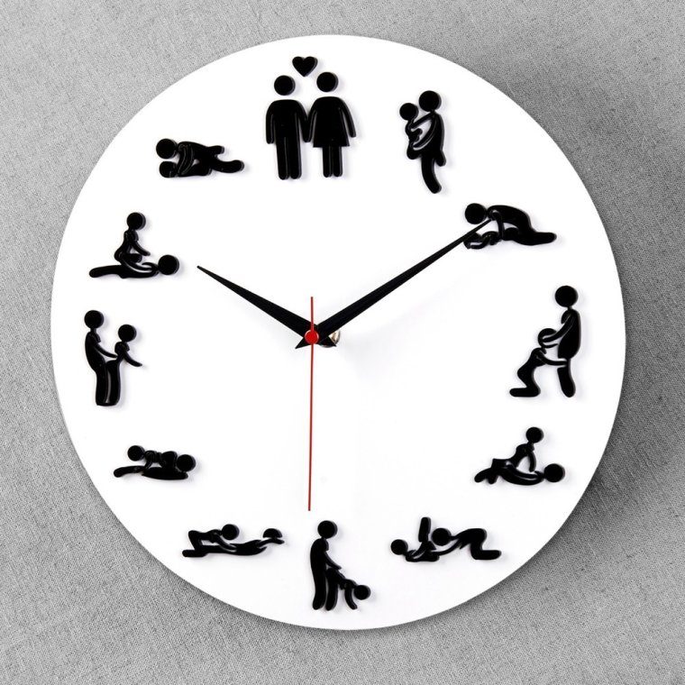 Часы с позами на циферблате