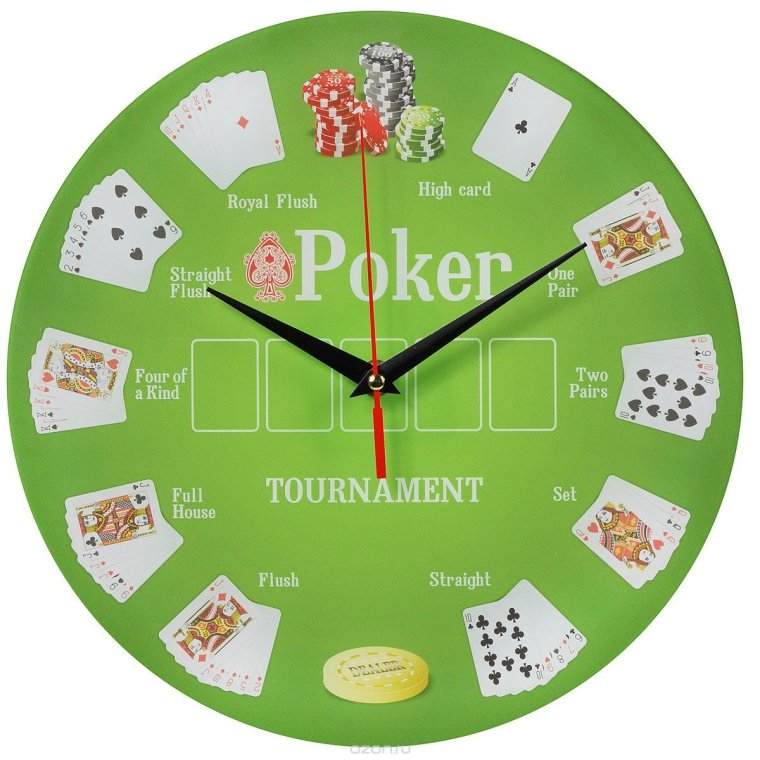 Часы настенные Покер