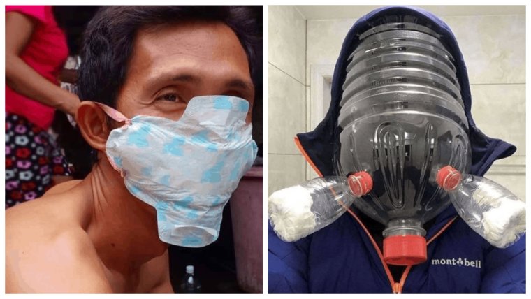 Защитные маски от коронавируса смешные