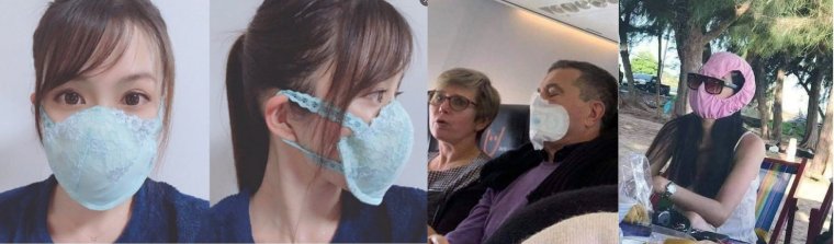 Лифчик вместо маски на лицо