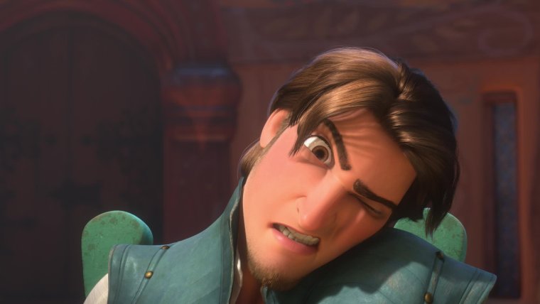 Рапунцель Юджин и хамелеон