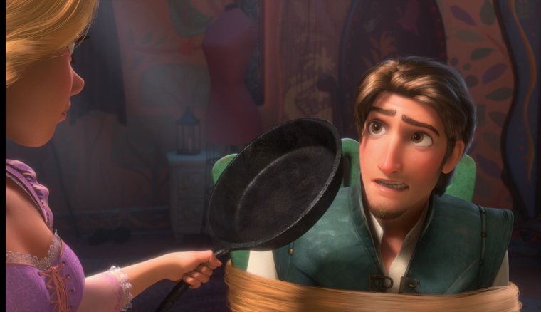 Рапунцель со сковородкой