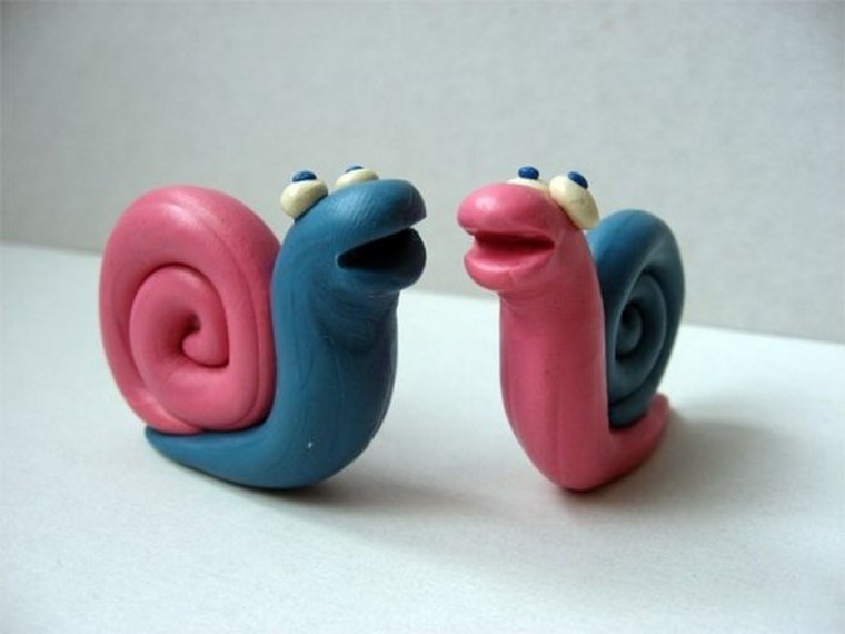 Лепка из пластилина улитка