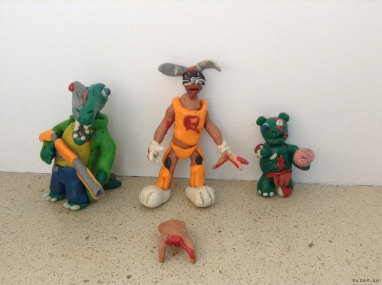 Лиса из пластилина