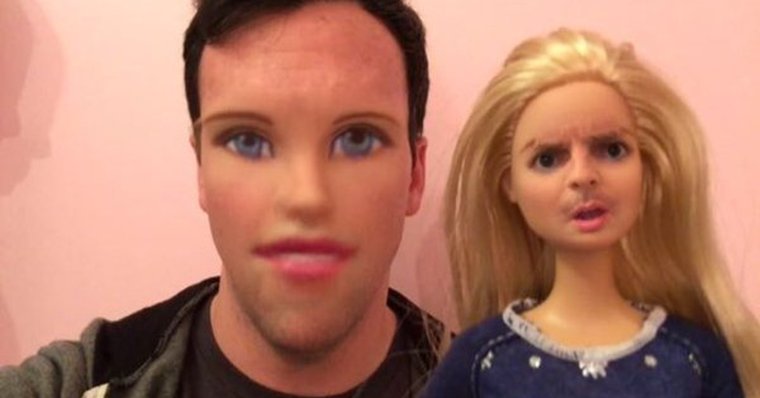 Барби смешное лицо