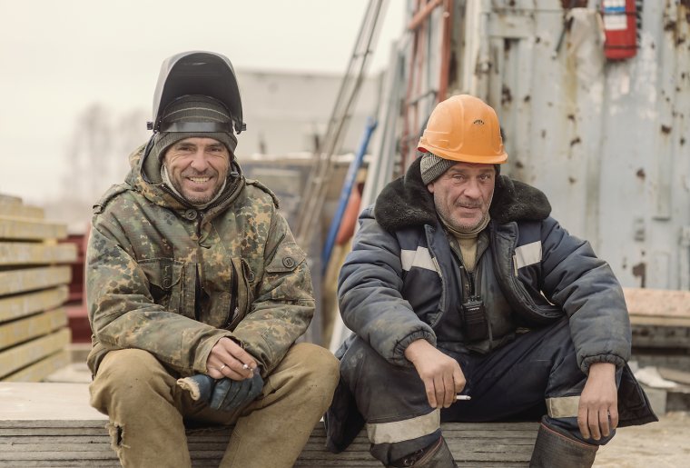 Строители на перекуре