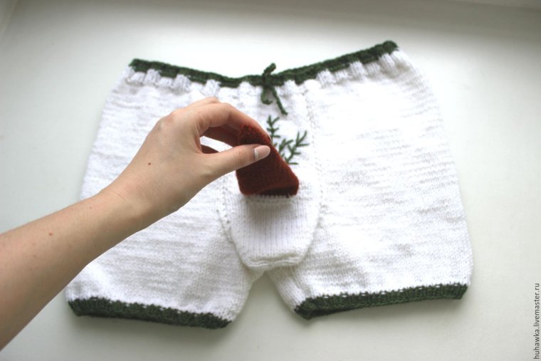 Вязаные шорты мужские