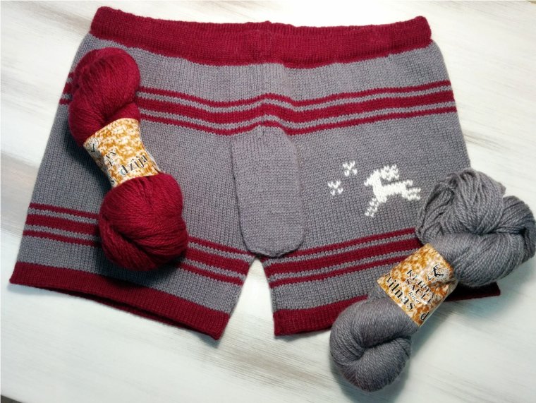 Вязаные шорты мужские