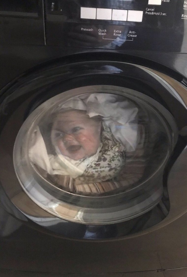 Котик в стиральной машине