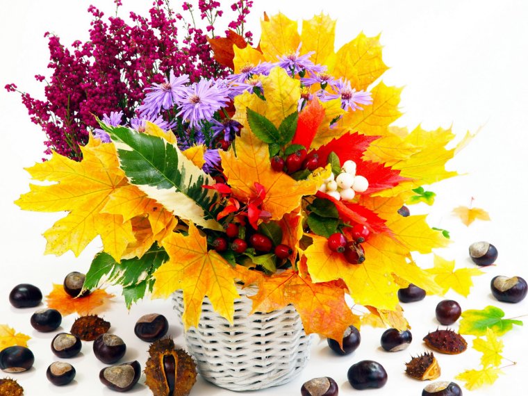 С днём рождения осенний букет