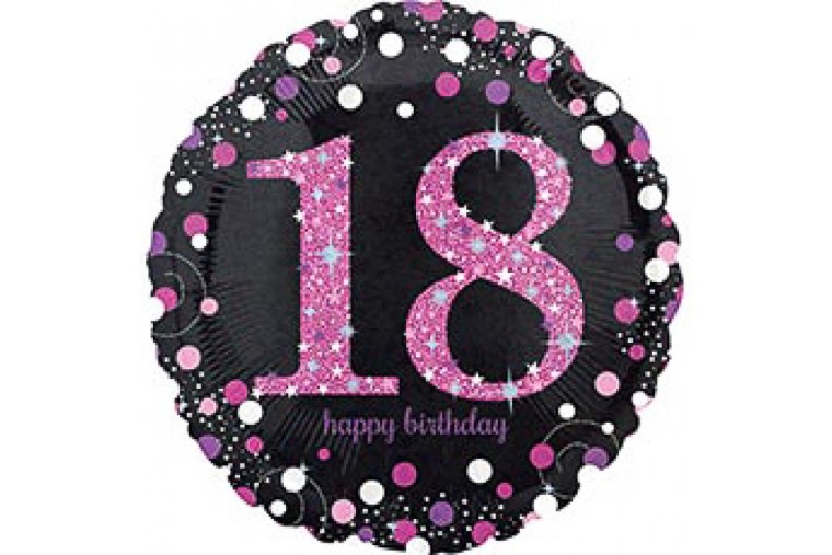 Фольгированный шар 18 Happy Birthday