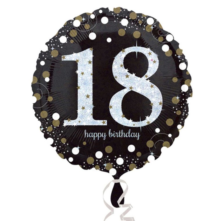 A 18 круг HB sparkling Birthday 18 Gold s55