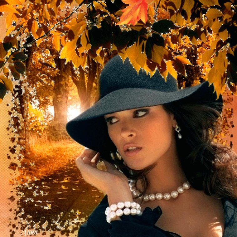 Женщина осень