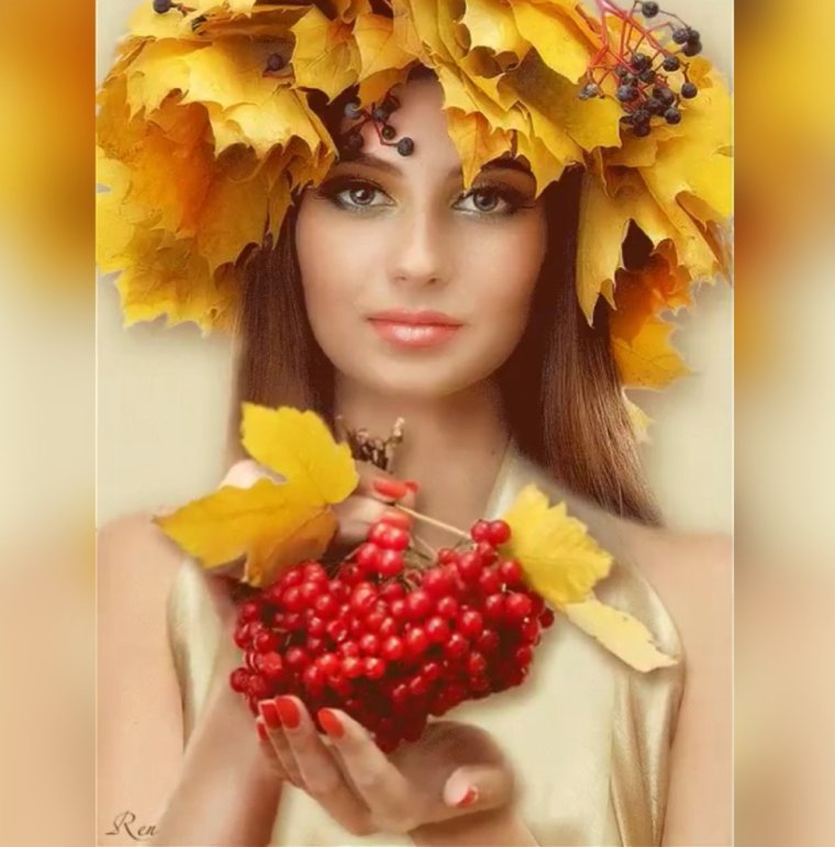 Женщина осень