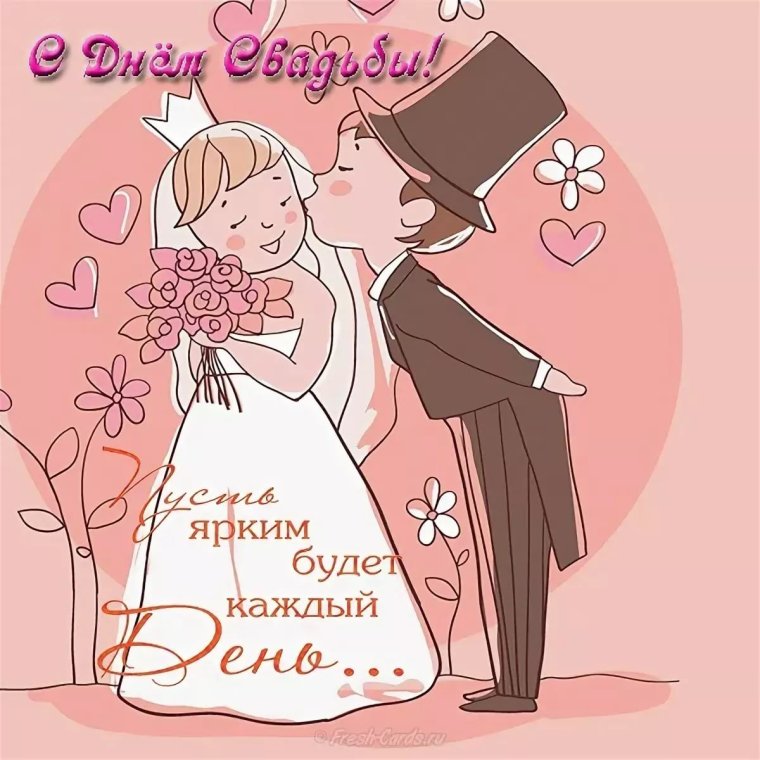 С днем свадьбы открытки анимированные