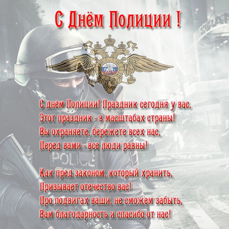 Поздравление с днем сотрудника ОВД начальнику
