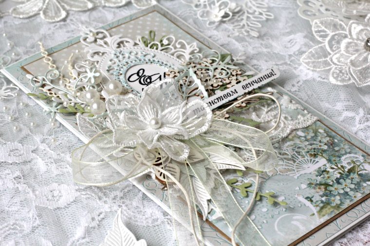 Скрап открытка на венчание