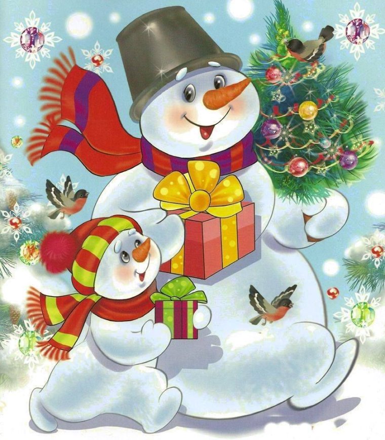 Новогодний Снеговик