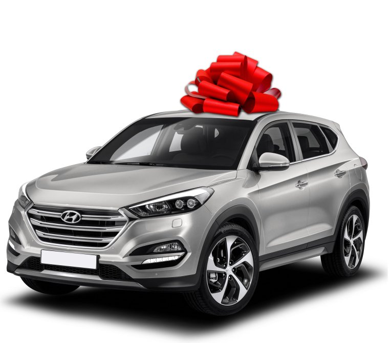 Автомобиль Hyundai с бантиком