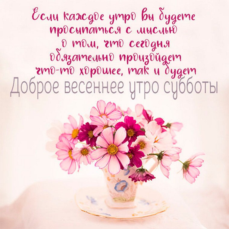 С добрым субботним утром и хороших выходных