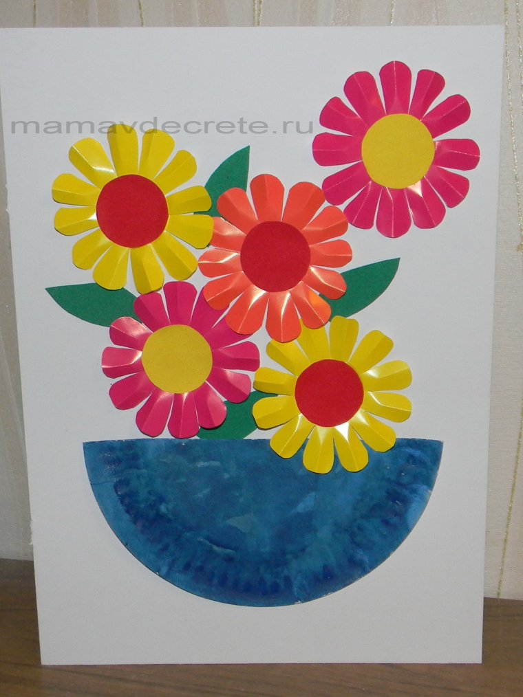 Аппликация подарок маме