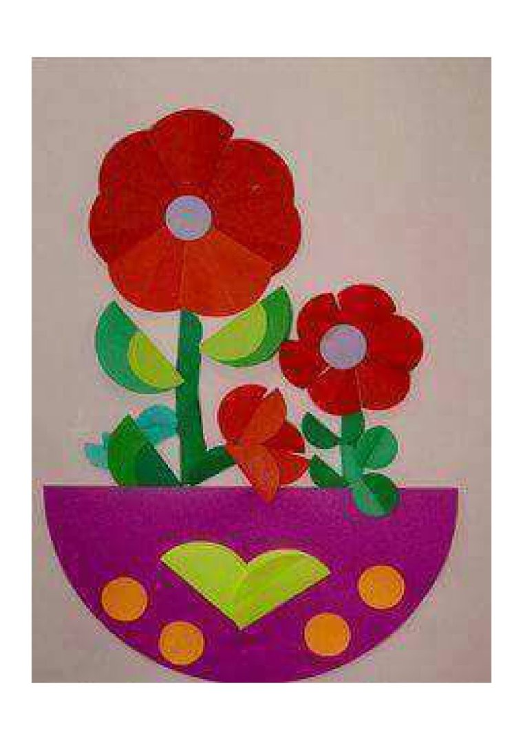 Аппликация из ажурных салфеток