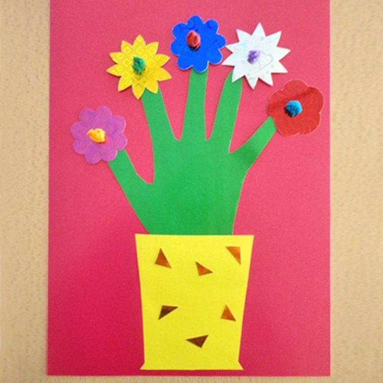 Аппликация тюльпаны старшая группа