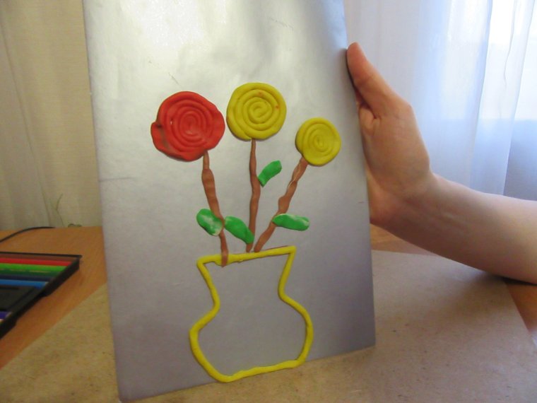 Цветы из ладошек