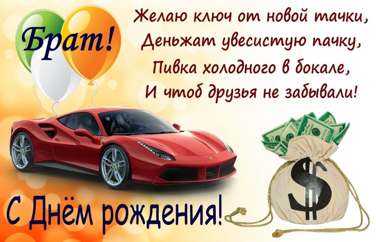 Открытки с днём рождения брату