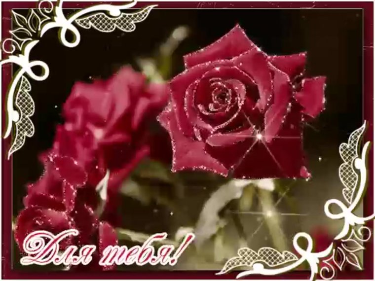 Розы мерцающие открытки