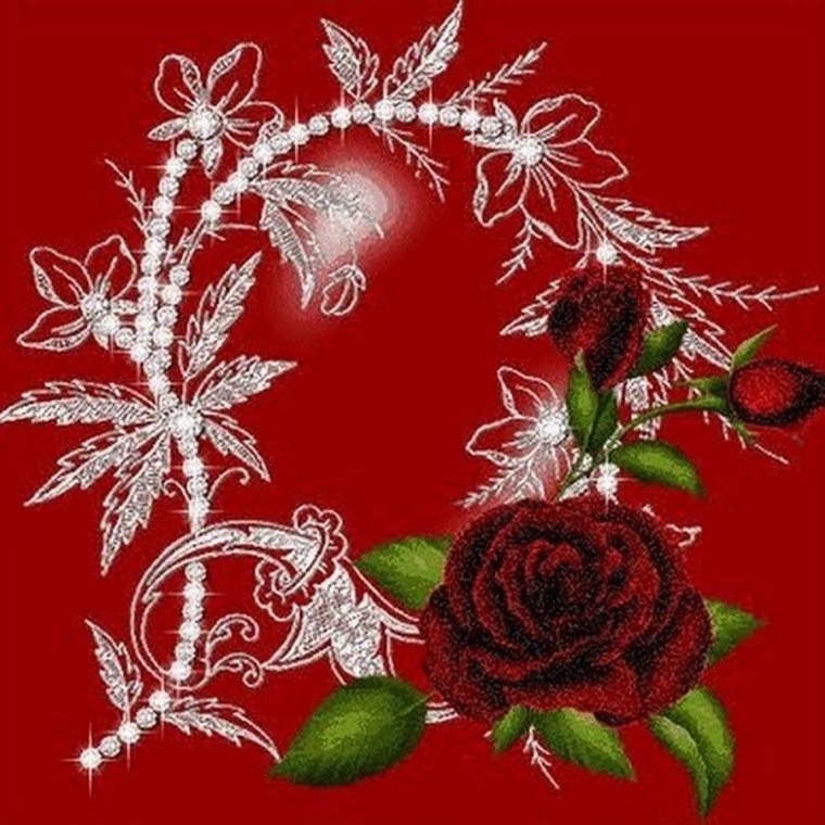 Открытки с цветами красивые мерцающие