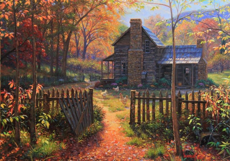 Художник Mark Keathley деревенская жизнь