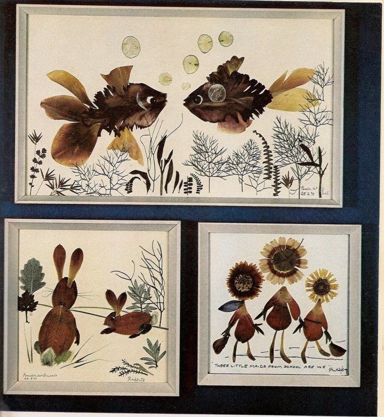 Осенний портрет из природного материала