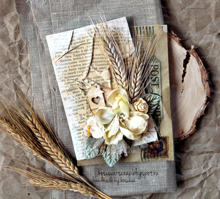 Открытки с природным материалом