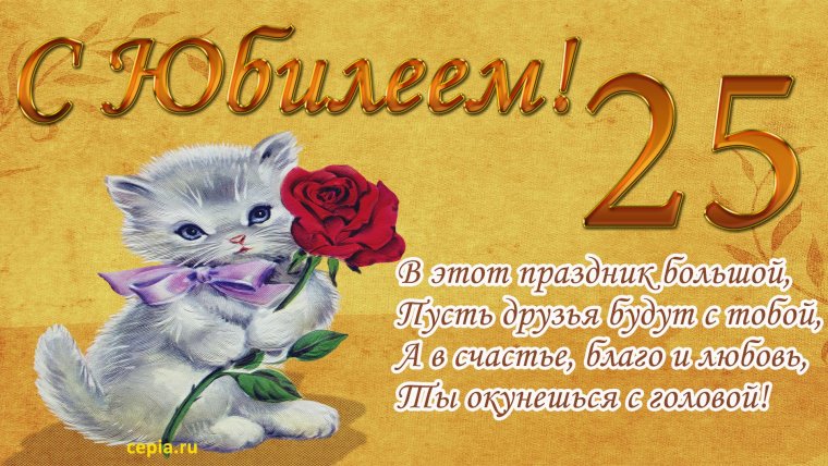 С юбилеем 25 лет