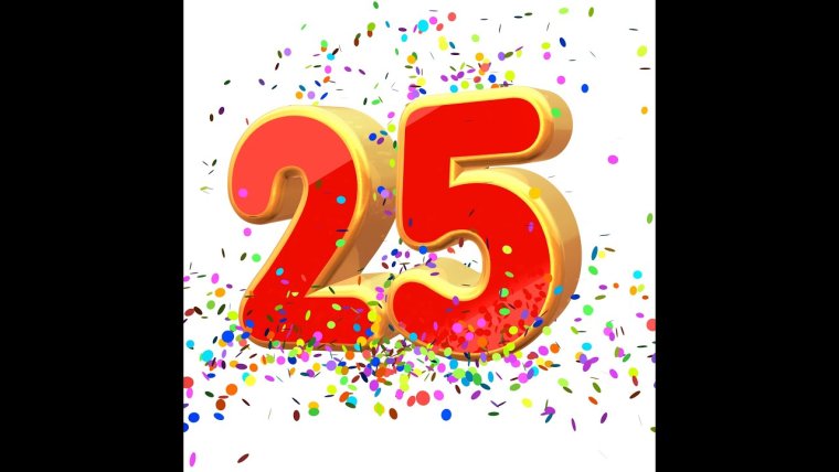 Медаль на 25 лет день рождения