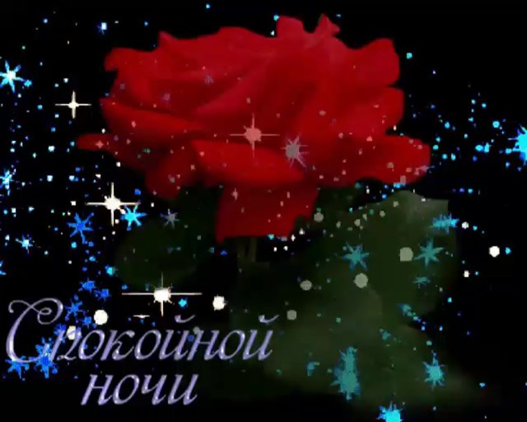 Открытки спокойной ночи с цветами