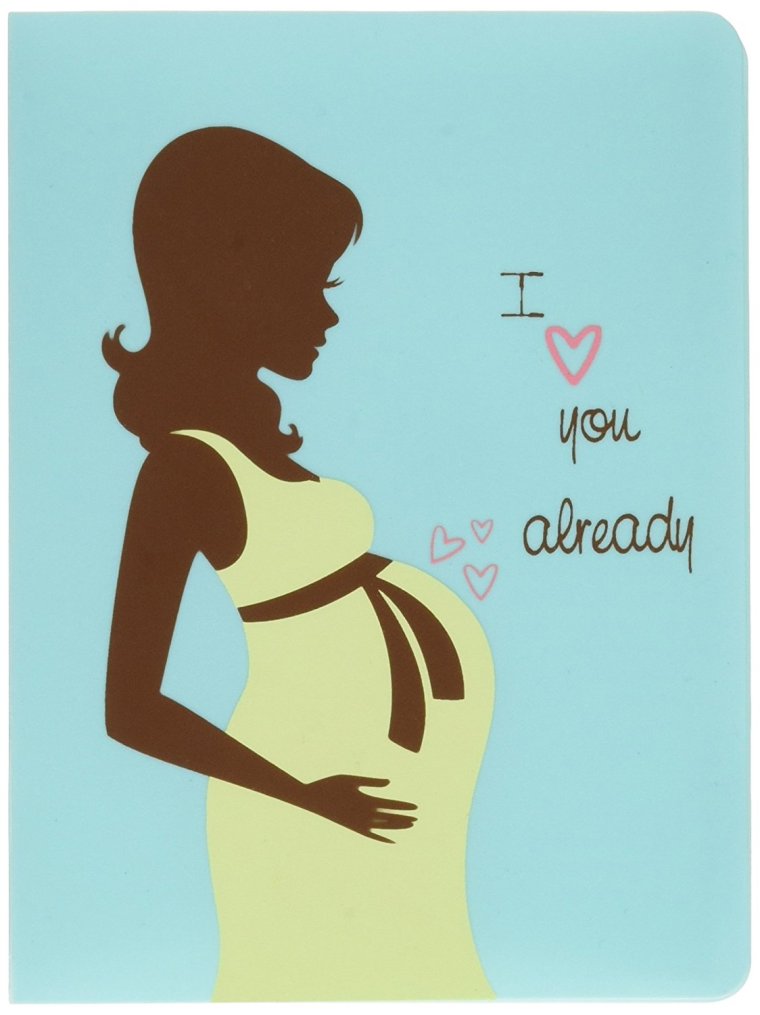 Шаблон открытки с беременной