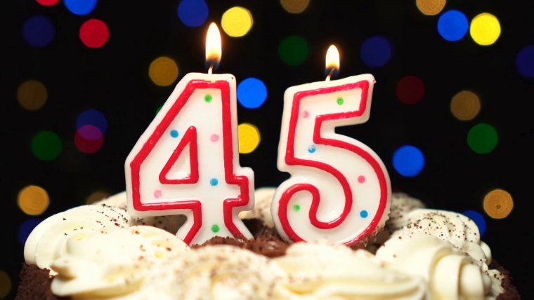 Заставка юбилей 45 лет