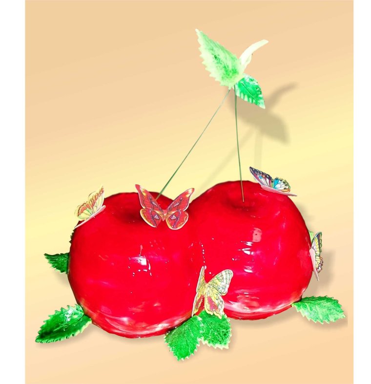 Торт в виде ягодки на 45 лет